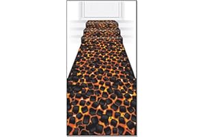 Beistle Hot Coals Runner, 24 by 10-Feet, Multicolor