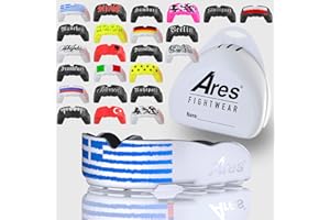 ‎ARES FIGHTWEAR Ares Fightwear® Mundschutz Boxen Slim Fit inkl. Aufbewahrungsbox für Kampfsport, MMA & Athleten I Maximaler Zahnschutz dank Optimaler Slim Fit Passform I Profi Mouthguard für Herren & Damen