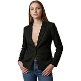 ROCKSY Black Smart Casual Formal Blazer for Women, Regular Fit Stylish Blazer for Women