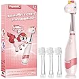 Papablic Toddler Sonic Electric Toothbrush Kids for Ages 1-3 Years, Baby Electric Toothbrush with Cute Unicorn Cover and Smart LED Timer, 4 Brush Heads (Doris)