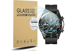 Diruite 4 Sztuki Ochraniacz Ekranu do HUAWEI Watch GT 2 (46mm Version)/HUAWEI Watch Ultimat,HD Szkło Hartowane Folia Ochronna Smartwatchy[Anti-scratch,Bez Bąbelków]