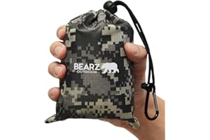 BEARZ Outdoor Coperta da Picnic Impermeabile, Telo Pic Nic da Viaggio, Tappetino Anti-sabbia da Spiaggia, Campeggio Accessori Leggero, Coperta da Spiaggia, Escursionismo e Trekking, Mimetico Digitale