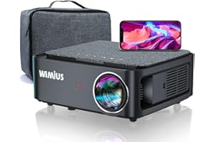 Videoproiettore WiFi Bluetooth, 18000 Lumen Proiettore Full HD 1080P Supporta 4K, WiMiUS Proiettori con 4D Correzione Trapezoidale, Zoom 50% per Home Cinema PPT, iOS/Android Smartphone(Borsa Inclusa)