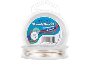 BENECREAT 10m Alambre de Cobre Cable Metálico Accesorios de manualidad para Diseño de Bisutería - Plateado Calibre 18