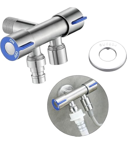 Valvola Angolare Doppia G1/2 | Per Lavatrice, WC E Bidet | Controllo Separato