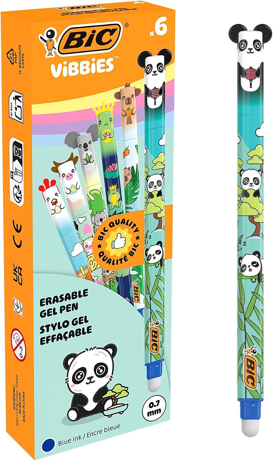 Faut-il Acheter le BIC Vibbies Stylos gel effaçables avec capuch (Sélection) ? Notre Avis