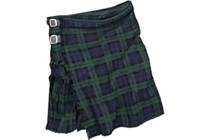 Black Premium by EMP Herren grün-blaues Kult Tartan Kilt größenverstellbar