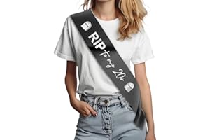 MY PRETTY LITTLE GIFTS RIP to my 20s Sash - Birthday Sash - 30th Birthday Celebrations Party Decorations | Satin Ribbon Black