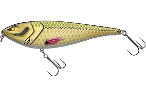 Berkley Zilla Glider Pike Fishing Lure - Slow Sinking Glide Bait with Fusion 19 Treble Hooks - Erratic Action with extreme Loud Rattle - Lead Free