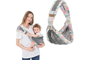 IULONEE Porte-Bébé Enveloppant Réglable Portable Echarpe De Portage Bebe Porte Bebe Naissance Porte-Bébé Réglable Écharpe De Portage Réglable Et Multifonctionnelle Pour Bebe De 3 à 36 Mois (Bleu)