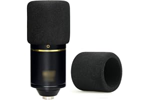 YOUSHARES MXL 770 990 Microphone Foam Windscreen - Mic Foam Cover As a Pop Filter (Black)