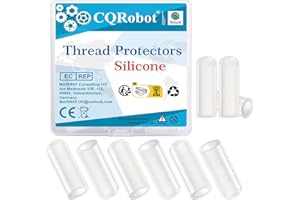 CQRobot Tappi terminali in Silicone 50Pezzi Bianco Protezioni per Filettature Rotondi Flessibile Viti Post Bullone Tappo Coprivite Protezione Filettatura Diametro 6mm,per Cavi Elettrici,Mobili,Tubi