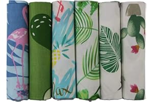 aufodara Baumwollstoff, 6 Stück, Textil, Patchwork, Nähen, Quilten, DIY, Stoff, Handarbeit, 50 x 50 cm, Kleidung, Nähen, Handwerk (U-B903)