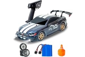 BORSTOYPRO Coche teledirigido 1:14 Drift Auto 4WD GT Drifting RC Cars Drifting con Palanca de Gas proporcional, Juguete de Carreras para Adultos, niños y niños