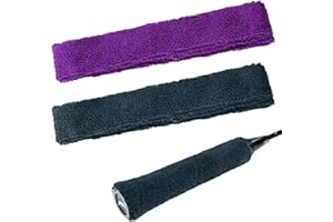 RUIBOW Badminton Racket Grip 2 Pack Towel Anti-Slip Grip Tape Elasticity Tennis Racket Grip Tape Absorbent Tennis Grip Self-Adhesive Squash Racket Grip for Tennis Badminton Squash Rackets