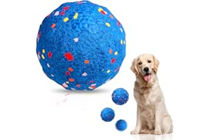 Osinaga Interaktives Hundespielzeug Ball, Automatisch Bewegendes, Hüpfendes Kauspielzeug, E-TPU-Material, Geeignet für Große und Mittelgroße Hunde, zur Linderung von Langeweile zum täglichen (Blau)
