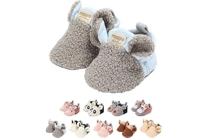 EDOTON Zapatos de Bebe 0-18 Meses,Unisexo Recién Nacido Linda Antideslizante Único Invierno Botas Primero Caminantes Zapatos
