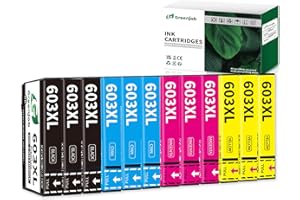 Greenjob 603XL Cartucce Compatibili per Epson 603 XL Multipack per Expression Home XP-2100 XP-2105 XP-3100 XP-4100 Workforce WF-2810 WF-2830 WF-2850 (3 Nero, 3 Ciano, 3 Magenta, 3 Giallo)