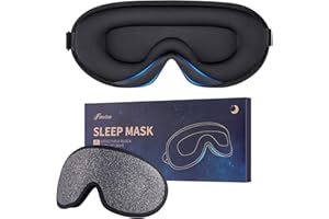 FINVIZO Schlafmaske Augenmaske für Frauen Herren Seide weicher Schaumstoff komfortable Schlafbrille Augenabdeckung Augenbinde in der Nacht Block Out Licht für Reisen Yoga Nap,Grau