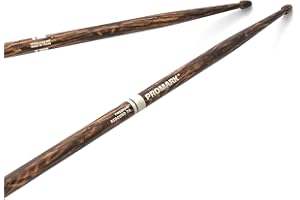 PROMARK Pro Mark Baquetas Bateria, Rebound 7A, FireGrain, Sin exceso de vibración, Acabado de laca, Punta de Bellota, Madera de nogal americano, 1 par, R7AFG