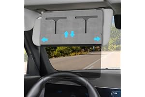 ZDDGNN Rallonge Pare Soleil Voiture, Réglable Extension Pare-Soleil Accessoire Voiture Interieur Pare Brise Avant, Anti-éblouissement, Protection UV et Solaire pour Siège Conducteur ou Passager Avant, Gris