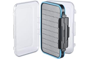 GONEX Scatola per Kit Esche da Pesca a Mosca Box Bilaterale per Pesca Impermeabile, Leggera, con Coperchio Trasparente, Facile per Trasporto e Multe Taglie