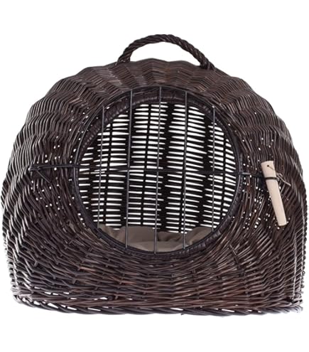 e-wicker24 Alles aus Weide Vollweidener Kaminkorb, beiger Kaminkorb aus Weide, Weidenkorb für