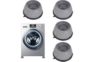 DECORDWELL 4 Waschmaschine Füße Pad Fußpolster Universal,Anti Vibration Waschmaschine Füße,Anti Rutsch Gummi-Fußpolster, Antivibrationsmatte Waschmaschine Füße für Waschmaschinen und Trockner