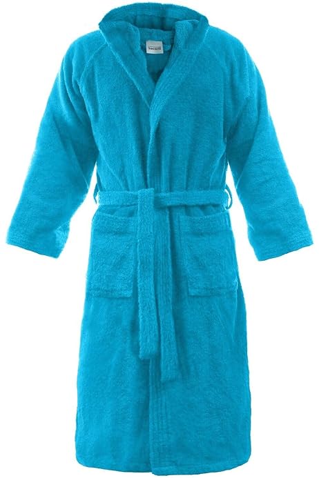 Accappatoio Microfibra Unisex - Leggero, Assorbente, Con Cappuccio E Tasche - Foto 3