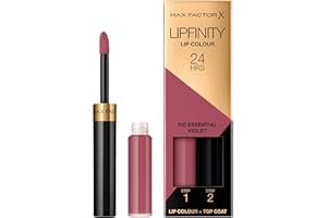 Max Factor, Lipfinity Lip Colour, Rossetto Lunga Durata E Gloss Idratante Con Applicazione Bifase, Nuance 310 Essential Violet, 2.3 Ml E 1.9 G