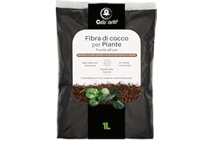 GebEarth® | Fibra di Cocco per Piante 100% Naturale【1L】 | Lavata e Tamponata | Fibra di cocco Universale per Piante in Vaso e Coltivazioni Idroponiche.