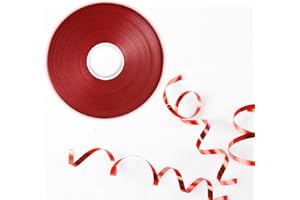 CXRYRZHE 50m Shiny Red Curling Ribbon for Balloons - Laser Curly Ribbon for Gift Wrapping, Art, Crafts, Wedding, Birthday, Party & Christmas Decorations