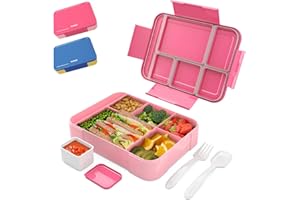 bumpli Pudełko na lunch Gourmet – pudełko śniadaniowe dla dzieci z przegródkami, idealne do szkoły, na wycieczki – wytrzymałe pudełko na kanapki, do szkoły, dla dzieci