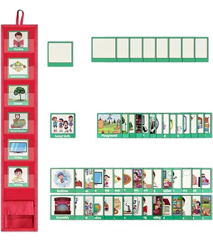Tabella Attività Giornaliera Per Bambini – Organizzatore Visivo Con 70 Carte E 72 Adesivi, Lavagna Riutilizzabile Per Routine E Apprendimento