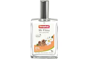 BEAPHAR – Mr FILOU – Eau Parfumée labellisée ECOCERT pour Chien Mâle – avec 98% d'ingrédients d'origine Naturelle – Dépose Une Odeur délicate sur Le Pelage – Fabriquée en France – sans Alcool – 50 ML