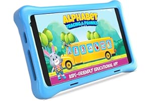Byxsb 8 inch Kids Tablet 32GB Android 12 Tablet for Kids with 1280 * 800 Display, Eye Protection, Parental Control, WiFi, Bluetooth, Kid-Proof Case(Blue)