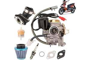 BONJUME Set Carburatore Standard, Carburatore Pd18j Con Collettore Di Aspirazione Adatto Per Scooter E Ciclomotori Gy6 4t 139qmb 49cc/50cc Compatibile Per Kymco Agility 50, Znen Zn50qt-E, Kymco Super 8, Dj 50