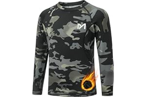 MEETYOO T-Shirt Thermique Garçon sous-vêtement Enfant à Manches Longues Vêtement Chaud Hiver Base Layer Sport Idéal pour Ski Running et Cyclisme