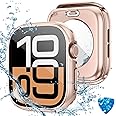 HWeggo [2 in 1] Waterproof Case for Apple Watch Series 10 42mm Screen Protector,360 Protective PC Cover Tempered Glass,Front & Back Bumper for iWatch 6/SE/5/4 Dustproof Anti-Scratches