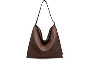 Gluckstar Women's Shopper Bag, Large Shoulder Bag with Zip, Faux Suede Shoulder Bag, Handbag for Work, University & Everyday, Stylish Tote Bag