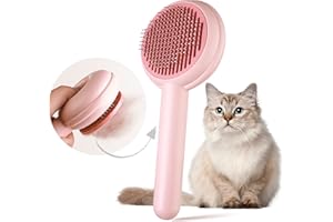 Baytion szczotka dla kota, szczotka do pielęgnacji kotów, do krótkich, długich włosów, kotów, szczeniaków, kociaków, samoczyszczących grzebieni do masażu, do usuwania luźnego podkładu, maty,