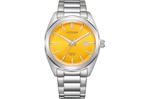 Citizen Męski analogowy japoński zegarek kwarcowy z paskiem ze stali nierdzewnej BI5110-54Z, Srebrny