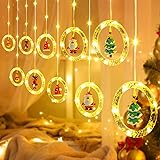 Tenda Luminosa per Interni, Elktry 100 LED Tenda Luci 3 x 0,7M con 10 Luci a LED per Finestre Eesterni, Tenda Luci con 8 Moda