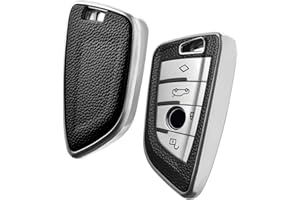OATSBASF Etui na kluczyki samochodowe odpowiednie do BMW, etui na kluczyki do BMW X1, X2, X3, X4, X5, X6, 1, 2, 5, 7 (czarne (P)