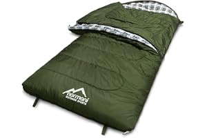 ‎NORMANI normani 4-in-1-Funktion Extrem Outdoor Schlafsack 'Antarctica' aus Nylon Rip-Stop mit 500 + 250 g/m² Hollow Fiber Füllung 220 x 90 cm