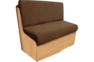 SYLC 2 Stücke Wohnmobil Esstischkissenbezüge Jacquard Ersatzbezüge Für Wohnwagen Bezug Für RV Esstischsitzbezüge Anhänger Überzügen Sofakissen (Brown,Set of 1)