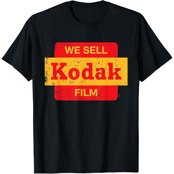 80er Jahre Vintage Kodak Logo – Schwarz T-Shirt : Amazon.de