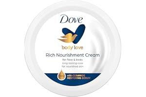 Dove Crema Hidratante Corporal, Manos y Facial 3 en 1, Nutrición Intensa, Larga Duración 72,h con Sérum Restaura Ceramidas para Todo Tipo de Piel, 75 ml