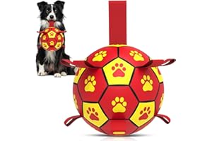 HETOO Dog Toys, Interactive Dog Football Toys with Grab Tabs, Durable Dog Balls for Small Medium Breed Dog Water Toy Indoor & Outdoor, Gift for Dogs