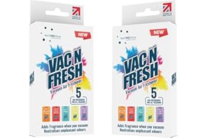 Vac N Fresh Hoover Bag Fresheners - Scented Vacuum Cleaner Smellies - For Bagless as well as Regular Vacuum Cleaners - Card Shaped Vac Deodoriser Discs for Pet Lovers (5 count (Pack of 2))